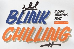 Blink Chilling - A Display Font Font Download