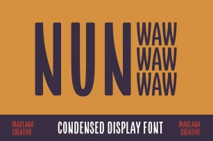 Nun Waw Condensed Sans Font Font Download