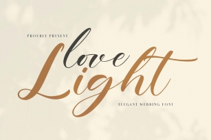 Love light wedding font Font Download