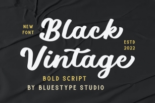 Black Vintage Script Font Download