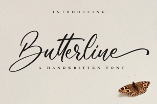 Butterline - Wedding Font Font Download