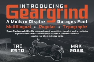 Geargrind - A Modern Display Font Font Download