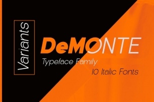 DeMonte Italic Family Font Download