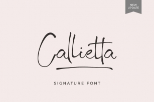 Callietta - handwritten font Font Download