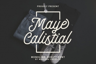 Maye Calistial Monoline Script Font Font Download