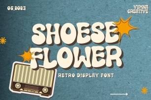 Shoese Flower - 1990's Retro Font Font Download