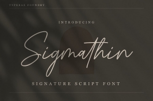 Sigmathin - Signature Script Font Font Download