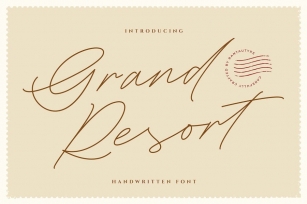 Grand Resort Stylish Script Font Font Download