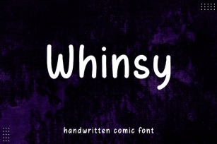 Whinsy - Minimalist handwritten comic font Font Download