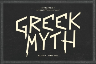 Greek Myth Decorative Display Font Font Download