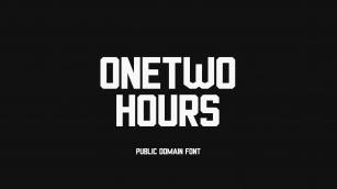One Two Hours Font Download