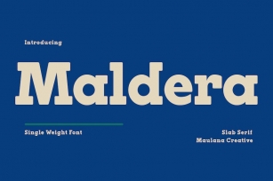 Maldera Slab Serif Display Font Font Download