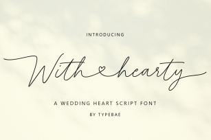 With Hearty Font Download