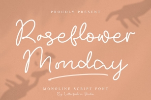 Roseflower Monday Monoline Script Font Font Download