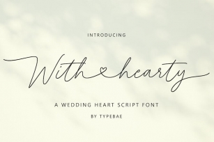 With Hearty - Wedding Heart Script Font Font Download