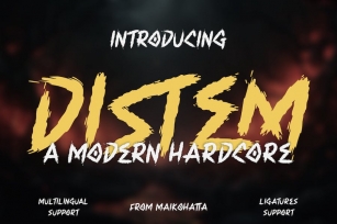 Distem - Modern Hardcore Font Font Download