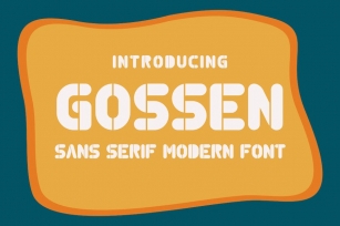 Gossen - Modern Sans Serif Font Download