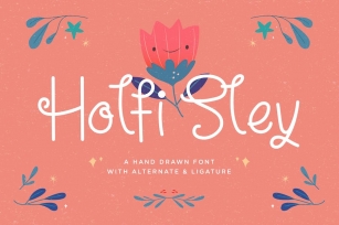 Holfi Sley - A Hand Drawn Font Font Download