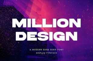 Million Design Modern Sans Serif Font Typeface Font Download