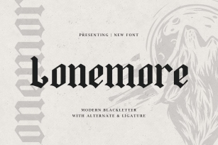 Lonemore - A Modern Blackletter Font Font Download