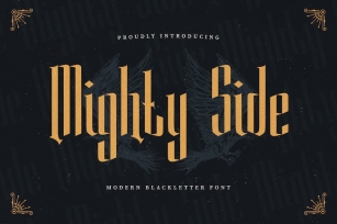 Mighty Side - Modern Blackletter Font Font Download