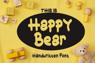 Happy Bear - Cute Handwritten Font Font Download