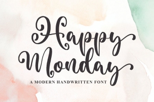 Happy Monday - Lovely Script Font Font Download