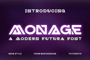 Monage - A Modern Futuristic Font Font Download