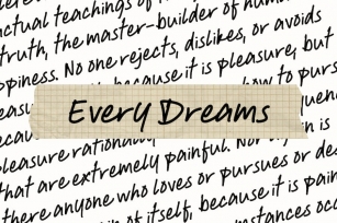 Every Dreams - Handwritten Font Font Download
