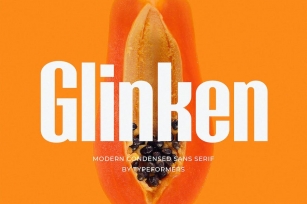 Glinken - Modern Condensed Sans Serif Font Download