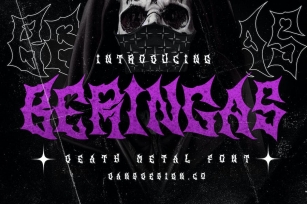 BERINGAS Modern Metal Horror Font Font Download