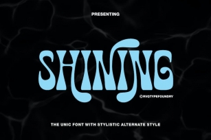 Shining typeface Font Download