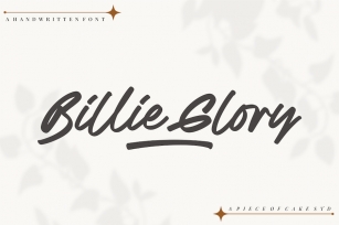 Billie Glory - A Script Font Font Download