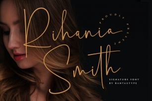 Rihania Smith  A Signature Font Font Download