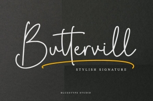 Buttervill - Signature Font Font Download
