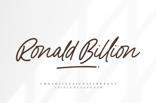 Ronald Billion - A Script Font Font Download