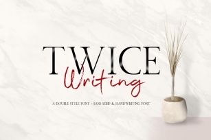 Twice Writing Serif Font Download