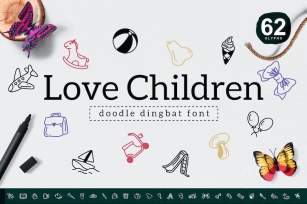 Love Children Dingbat Font Download