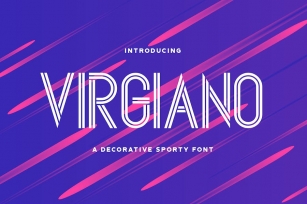 Virgiano - Decorative Sporty Font Font Download