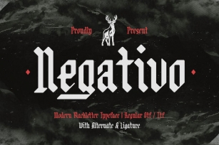 Negativo - Modern Blackletter Typeface Font Download