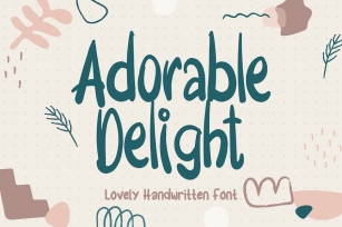 Adorable Delight - Lovely Handwritten Font Font Download
