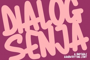 Dialog Senja - Quotable  Handwritting Font Font Download