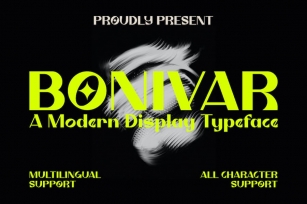 Bonivar - A Modern Display Font Font Download
