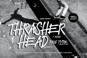 Thrasher Head - Raw Type Font Download