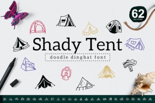 Shady Tent Dingbat Font Download