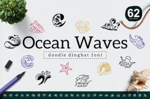 Ocean Waves Dingbat Font Download