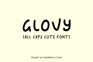 Glovy - All Caps Cute Font Font Download