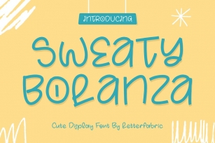 Sweaty Bolanza a Display Font Font Download