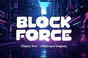 Block Force – Display Font Download