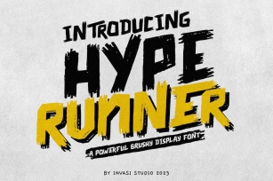 Hype Runner - Brushy Display Font Font Download